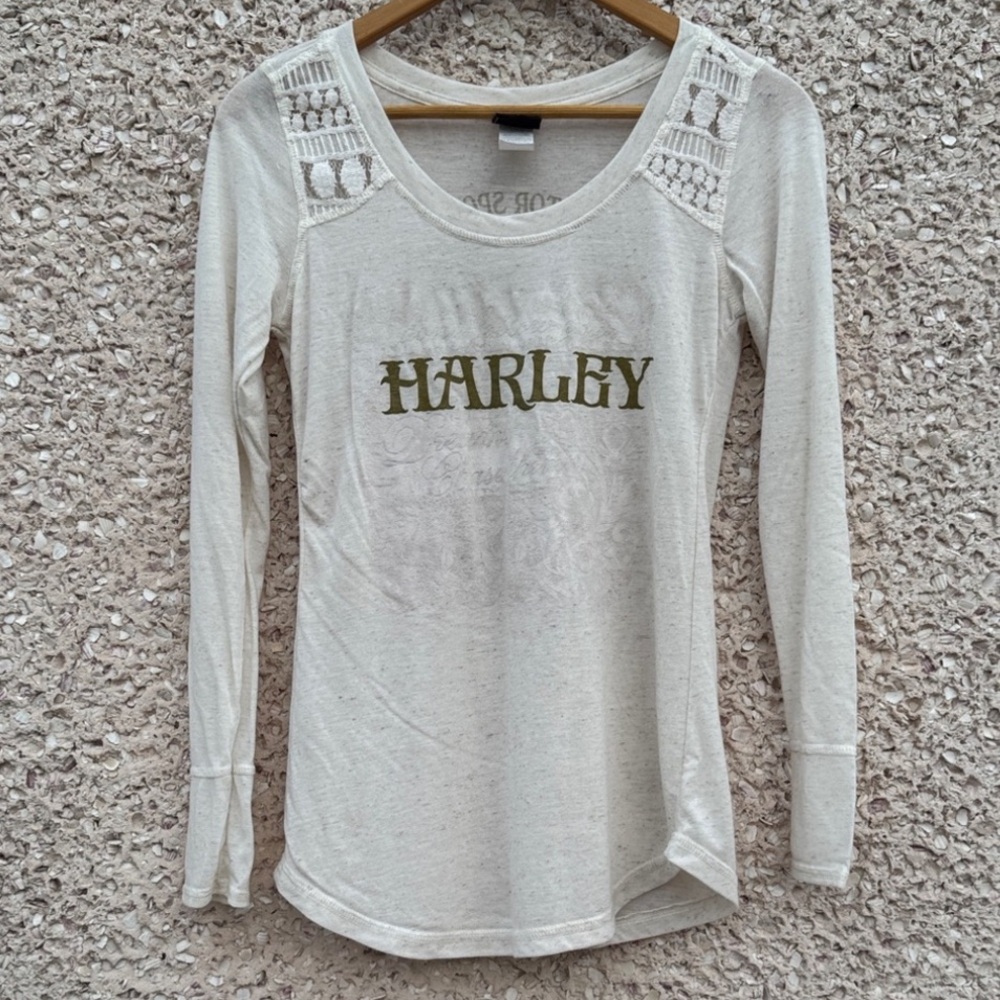 Authentic Harley-Davidson Lace Shoulder Tee